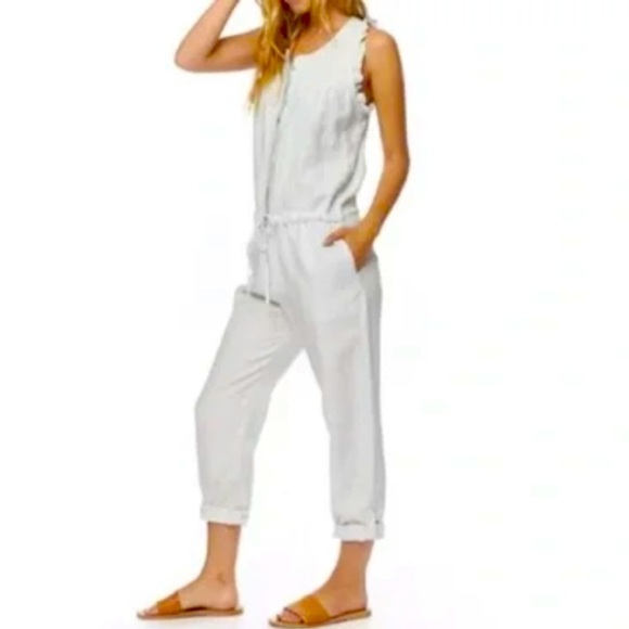 Young Fabulous Broke On The Road Maddox Linen Jumpsuit Size XS - Picture 2 of 13